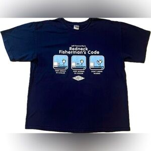 Jeff Foxworthy Redneck Fisherman’s code t-shirt. Mens size XL